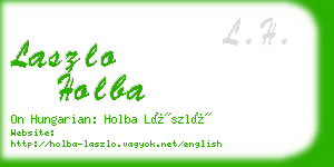 laszlo holba business card